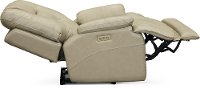 Glacier Cream Leather-Match Lay-Flat Power Recliner - Bonanza-3