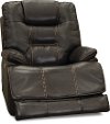 Walnut Brown Leather-Match Power Recliner - Bonanza-2