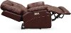 Ruby Red Leather-Match Lay-Flat Power Recliner - Bonanza-3