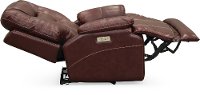 Ruby Red Leather-Match Lay-Flat Power Recliner - Bonanza-3