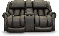 Casual Contemporary Dark Gray Power Reclining Loveseat - Atlantis