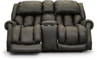 Casual Contemporary Dark Gray Power Reclining Loveseat - Atlantis-3
