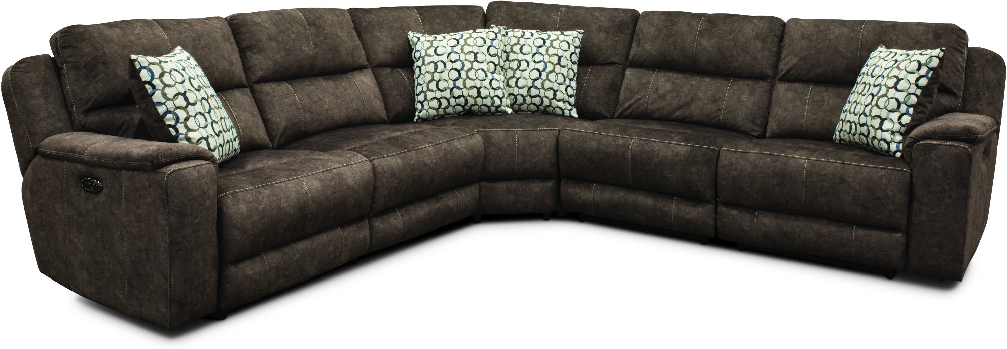 Coco Brown 5 Piece Power Reclining Sectional Sofa - Imprint-2