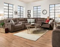 Coco Brown 6 Piece Power Reclining Sectional Sofa - Imprint