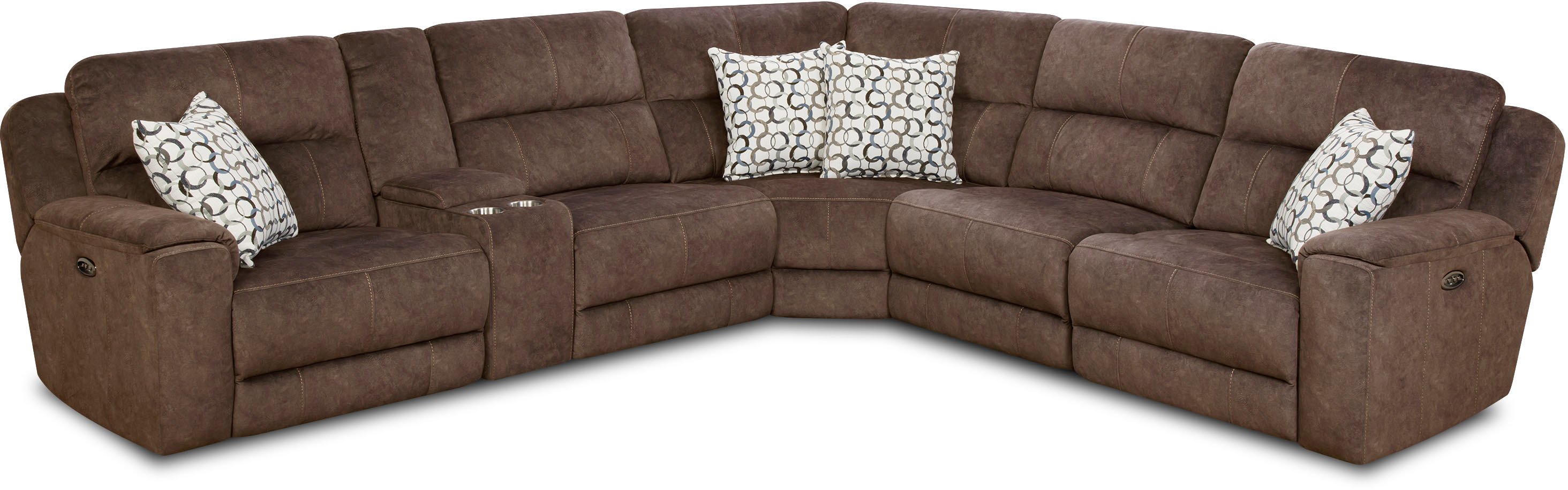 Coco Brown 6 Piece Power Reclining Sectional Sofa - Imprint-2