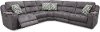 Blue 5 Piece Power Reclining Sectional - Imprint-1