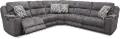 Imprint Blue 5 Piece Power Reclining Sectional