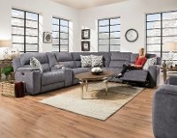 Blue 6 Piece Power Reclining Sectional - Imprint