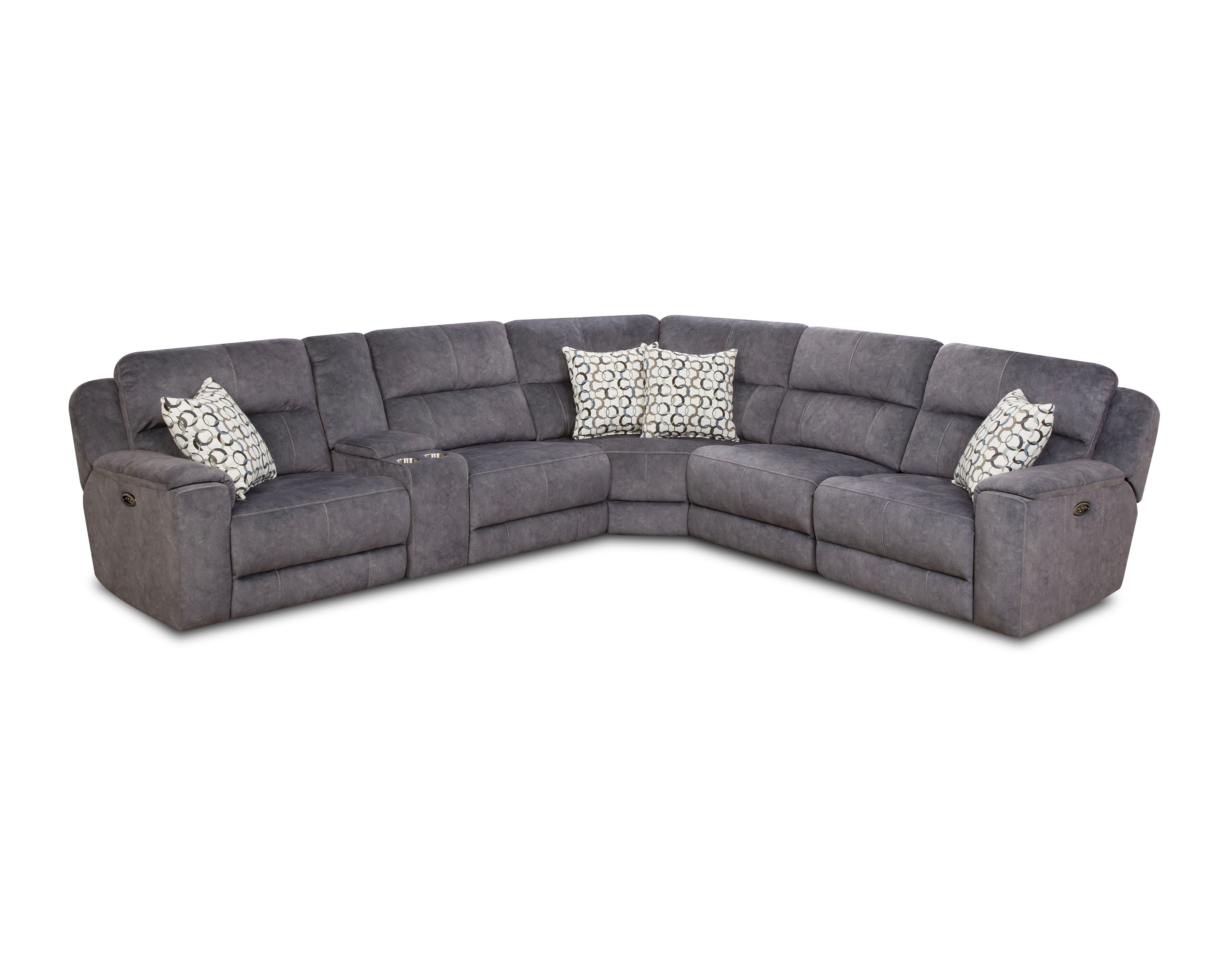 Blue 6 Piece Power Reclining Sectional Sofa - Imprint-2