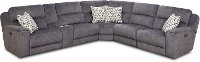 Blue 6 Piece Power Reclining Sectional Sofa - Imprint-2
