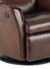 Truffle Brown Standard Leather Swivel Glider Power Recliner - Captain-3