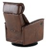 Truffle Brown Standard Leather Swivel Glider Power Recliner - Captain-4