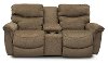 KIT Java Brown Power Full Reclining Sofa & Console Loveseat - James-3