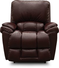 10-772/LB152109/REC Burgundy Leather-Match Manual Rocker Recliner - Melrose