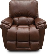 10-772/LB152175/RECL Chestnut Brown Leather-Match Manual Rocker Recliner - Melrose