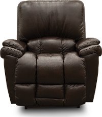10-772/LB152179/REC Dark Brown Leather-Match Manual Rocker Recliner - Melrose