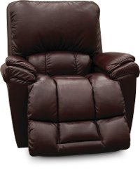 P10-772LB152109/PRC Burgundy Leather-Match Power Rocker Recliner - Melrose