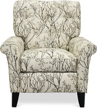 29-492/G151550/FN021 Cream and Black High Leg Recliner - Thorne