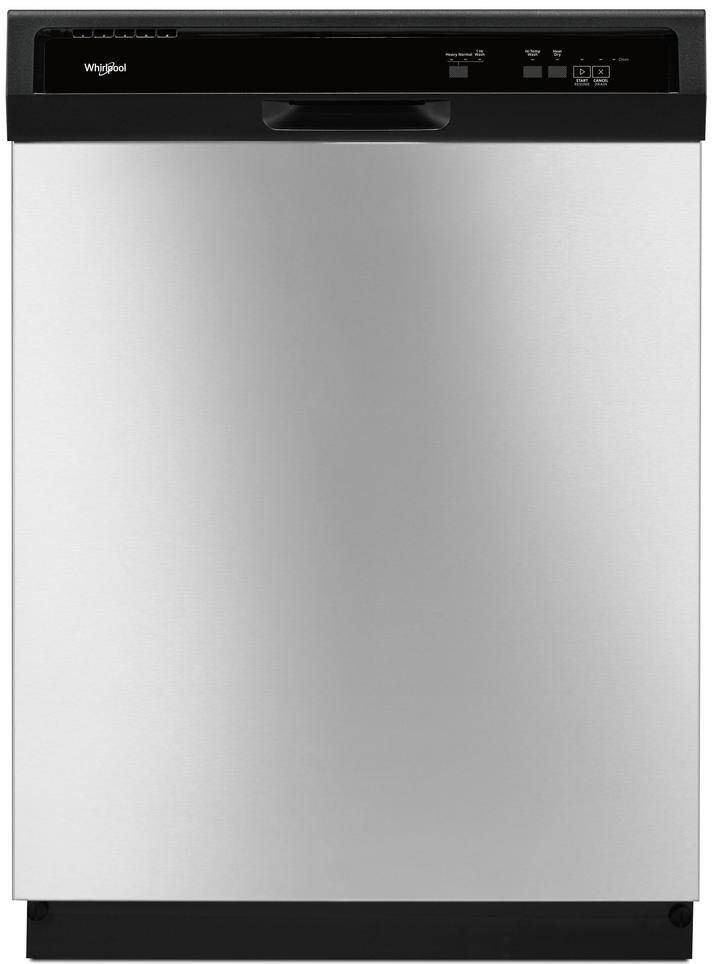 WDF130PAHS Whirlpool Dishwasher with 1 Hour Wash Cycle - 24 Inch Stainless Steel-1