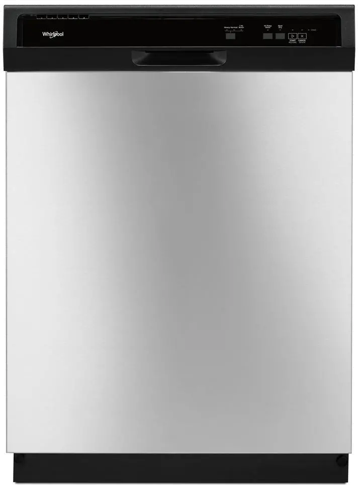 WDF130PAHS Whirlpool Front Control Dishwasher - Stainless Steel-1