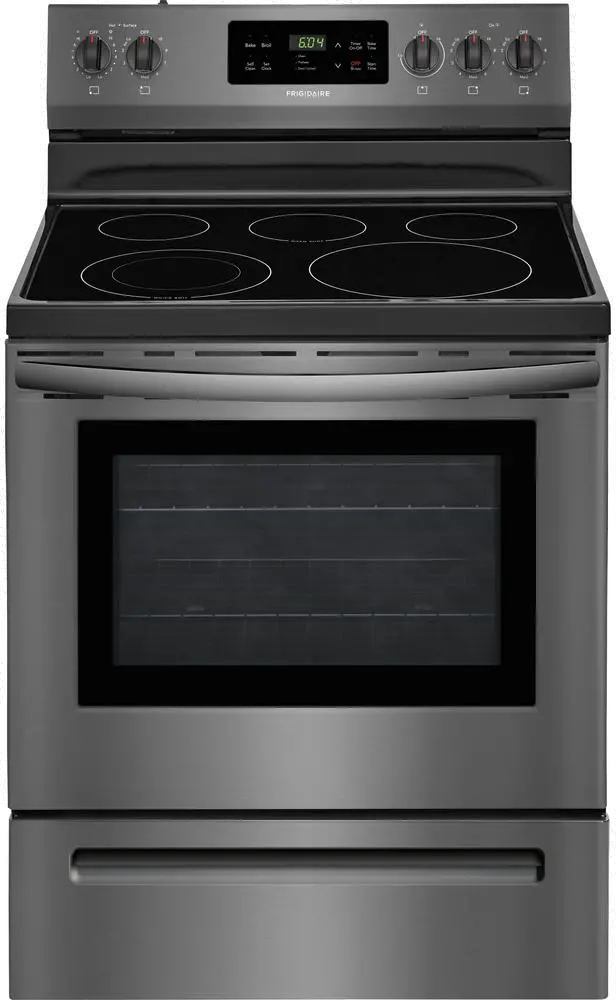 FFEF3054TD Frigidaire 30 Inch Electric Range - 5.3 cu. ft. Black Stainless Steel-1