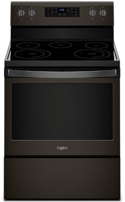 WFE525S0HV Whirlpool Electric Range - 5.3 cu. ft. Fingerprint Resistant Black Stainless