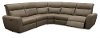 KIT Taupe Leather-Match 5 Piece Power Sectional Sofa - Robert