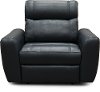 CB3E-T1/V3848 Dark Navy Blue Leather-Match Power Recliner - Robert