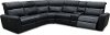 KIT Dark Navy Blue Leather-Match 6 Piece Power Sectional - Robert-2