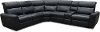 KIT Dark Navy Blue Leather-Match 6 Piece Power Sectional - Robert-3