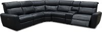 KIT Navy Blue Leather-Match 6 Piece Power Sectional Sofa - Robert-2