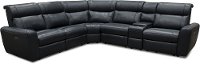 KIT Navy Blue Leather-Match 6 Piece Power Sectional Sofa - Robert-3