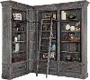 5 Piece Rustic Smoke Gray Library Wall - Gramercy Park