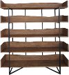 Contemporary Rustic Brown Bookshelf