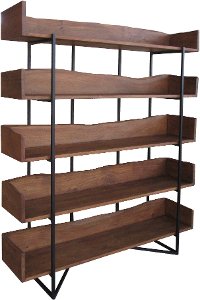 Contemporary Rustic Brown Bookshelf-2