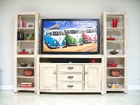 Transitional Antique White Entertainment Center - Phoenix
