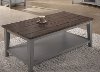 Farmhouse Gray and Brown Coffee Table