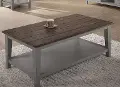 Farmhouse Gray and Brown Coffee Table