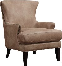 Contemporary Light Brown Accent Chair - Nola