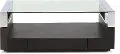 Revere Graphite and Chrome Glass Top Coffee Table