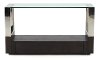 Graphite and Chrome Glass Top Sofa Table - Revere