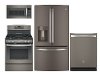 PACKAGE GE 4 Piece Kitchen Appliance Package with Gas Range - Slate