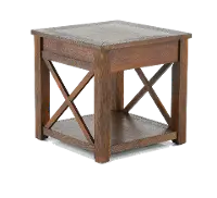 Lenka Rustic Mocha Brown End Table