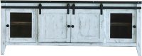 68 Inch Modern Distressed White TV Stand