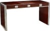 Dark Cherry and Burgundy Desk with Leather Writing Surface