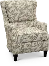 Neutral French-Inspired Wing Accent Chair - Loren