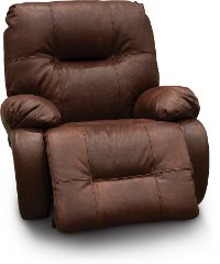 Brown Leather-Match Medium Scale Power Rocker Recliner - Brinley2