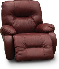 Red Leather-Match Medium Scale Power Rocker Recliner - Brinley2