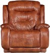 Rustico Brown Leather-Match Manual Rocker Recliner - Cresent