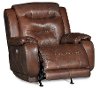 Palazzo Dark Brown Leather-Match Manual Rocker Recliner - Cresent-2